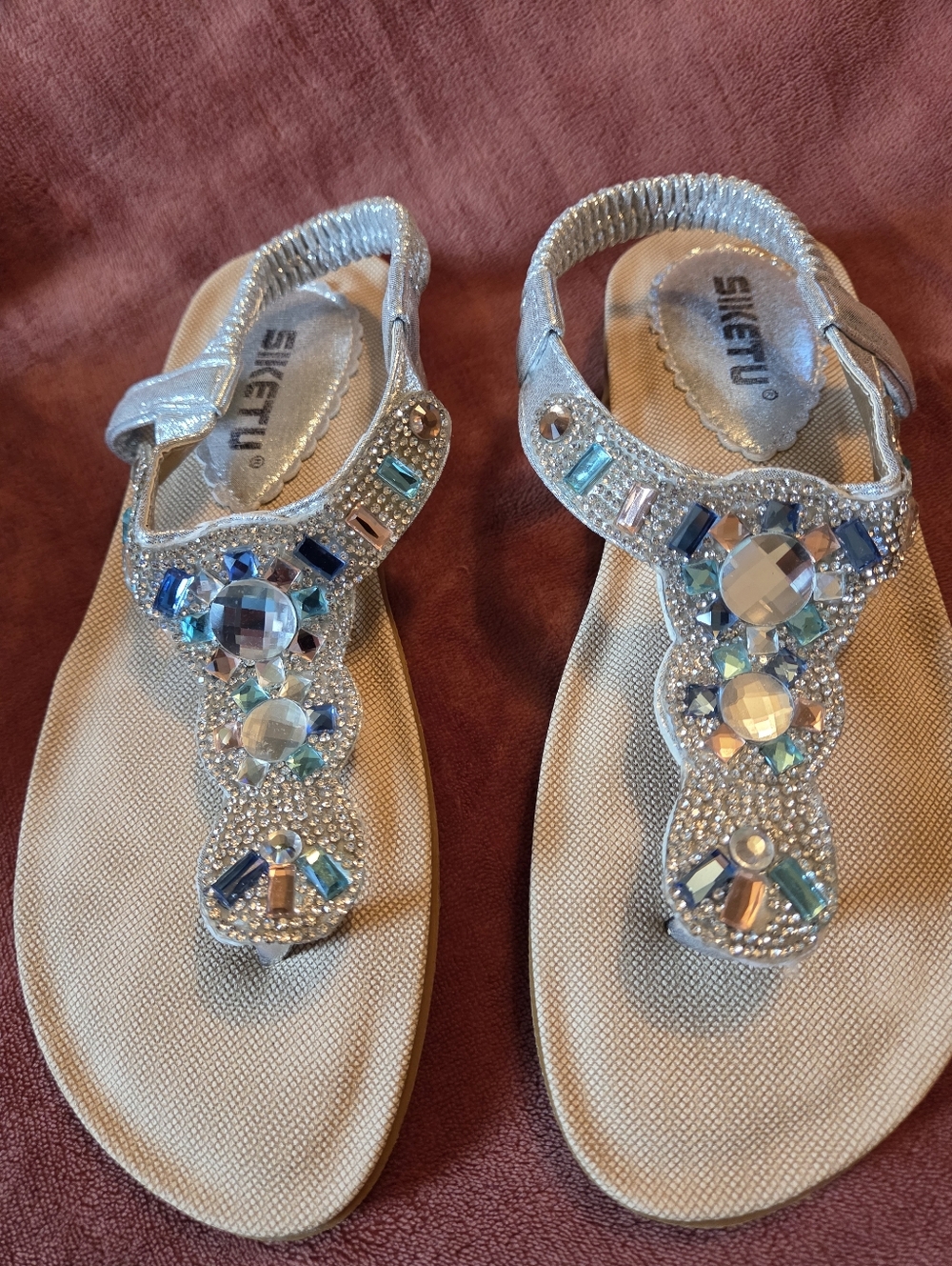 SIKETU Women's Shoes in Teal and White